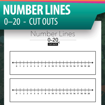 Preview of Number Line to 20 - Cut-out Worksheet (0-20 Number Lines)