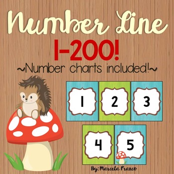 Preview of Number Line to 200 ~ Woodland Theme