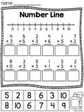 Number Lines Worksheets Cut and Paste Addition and Subtrac