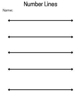 Preview of Number Lines