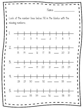 number lines fill in the blanks 2md6 by stephanie
