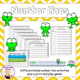 Number Lines Fun - NO PREP activities and game