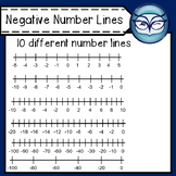 Number Lines - Negative Numbers