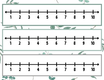 Number Lines Plant Theme by Miss Pop's Place | TPT