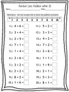 number line addition and subtraction by brandy shoemaker tpt