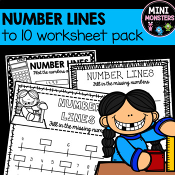 Preview of Number Lines to 10 Worksheets