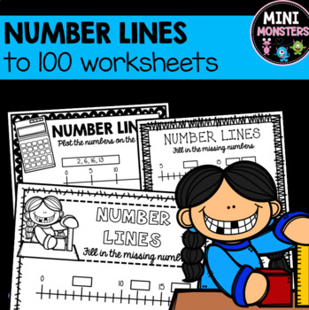 Preview of Number Lines to 100 Worksheets