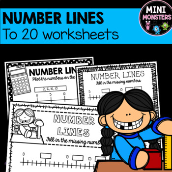 Preview of Number Lines to 20 Worksheets