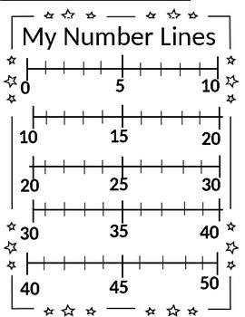 Preview of Number Lines to 50