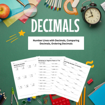 Number Lines with Decimals, Comparing Decimals, Ordering Decimals ...
