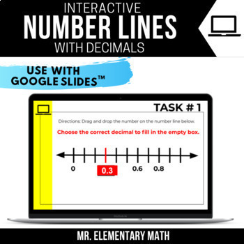 Preview of Number Lines with Decimals | Google Classroom™ | Google Classroom™