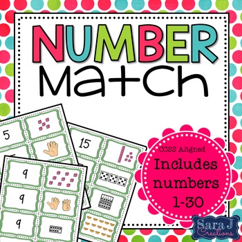 Preview of Number Match Card Game 1-30