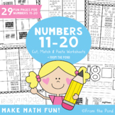 Teen Numbers Worksheets for 11 to 20