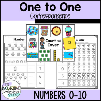Preview of Number Match | One to One Correspondence Printable Worksheets Numbers 0-10