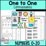 Number Match | One to One Correspondence Worksheets Numbers 0-20 | BUNDLE