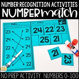Number Recognition Activities: Number Match Work Pages for