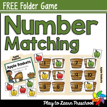 Preview of Number Matching - FREE Folder Game