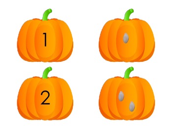 Number Matching Flash Cards Pumpkins by Alicia Chilton | TpT