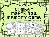 Number Matching & Memory Game: Common Core Counting & Cardinality