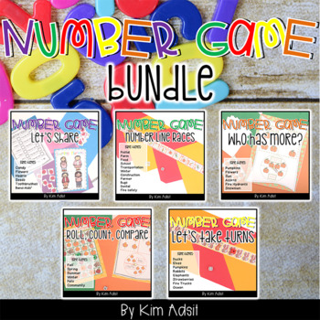 Preview of Number Math Game Bundle by Kim Adsit