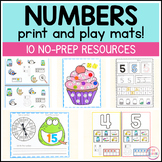 Number Mats and Number Worksheets - NO PREP Number Sense A