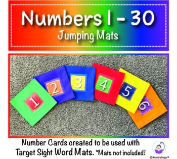 Preview of Number Mats for Jumping - Number Recognition 1 - 30