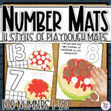 Number Mats with 1 to 1 counting & 10s frames -  numbers 1-20 
