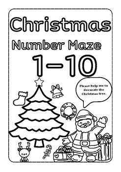 Preview of Number Maze 1-10 for Homeschooler & Kindergarten, Math