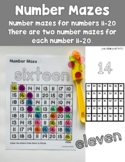 Number Mazes Numbers 11-20