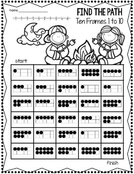 Number Mazes (Subitizing practice 1-10 and 1-20) by Teach With Laughter