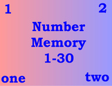 Number Memory 1 - 30
