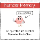 Number Memory: Math Class Ice Breaker Game (Back to School)