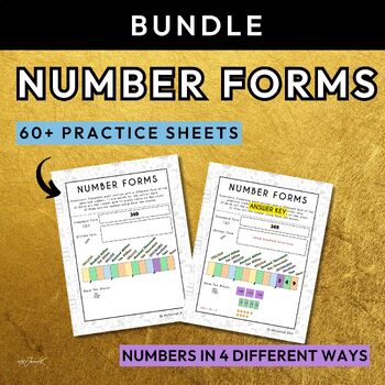 Preview of Number Names & Forms [BUNDLE] | Homework Help | Middle School Math | 6th-8th