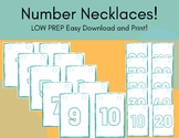 Number Necklaces! 1-20 & 10-100