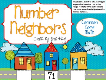 Preview of Number Neighbors- Common Core Math Work Station/Center Before After Between