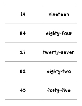 Number & Number Word Matching Center- 2 and 3 digit tens- hundreds ...