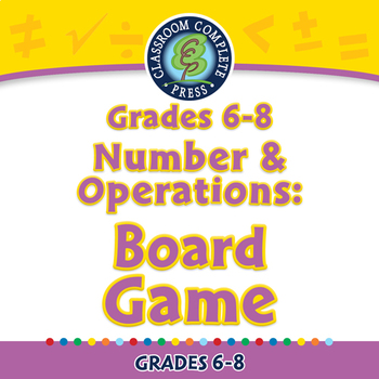 Preview of Number & Operations: Board Game - NOTEBOOK Gr. 6-8