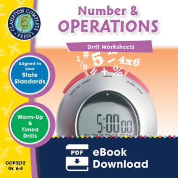 Preview of Number & Operations - Drill Sheets Gr. 6-8