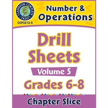 Preview of Number & Operations - Drill Sheets Vol. 5 Gr. 6-8