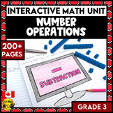 Number Operations Interactive Math Unit  | Grade 3