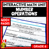 Number Operations Interactive Math Unit | Grade 6