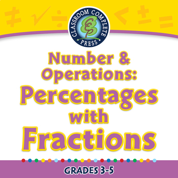 Preview of Number & Operations: Percentages with Fractions - NOTEBOOK Gr. 3-5