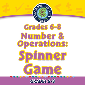 Preview of Number & Operations: Spinner Game - NOTEBOOK Gr. 6-8