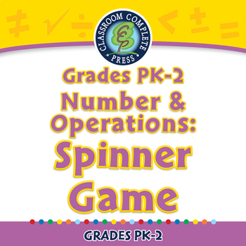 Preview of Number & Operations: Spinner Game - NOTEBOOK Gr. PK-2