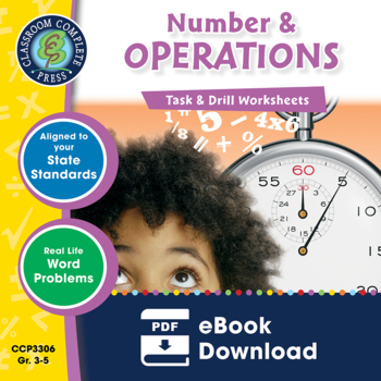 Preview of Number & Operations - Task & Drill Sheets Gr. 3-5 - Distance Learning