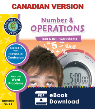 Preview of Number & Operations - Task & Drill Sheets Gr. 6-8 - Canadian Content