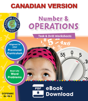 Preview of Number & Operations - Task & Drill Sheets Gr. PK-2 - Canadian Content