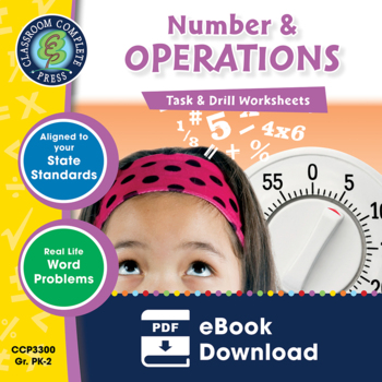 Preview of Number & Operations - Task & Drill Sheets Gr. PK-2 - Distance Learning