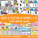 Number Order & Position Games & Centers {Math Activities Pack #7}