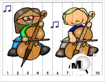 Number Order Puzzles Musical by Marcia | TPT
